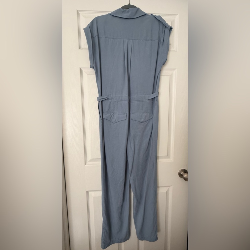 rag & bone Light Blue Utility Jumpsuit